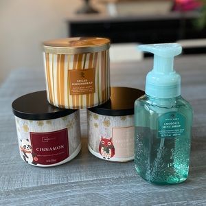 Candles and Bath&Body Works handsoap